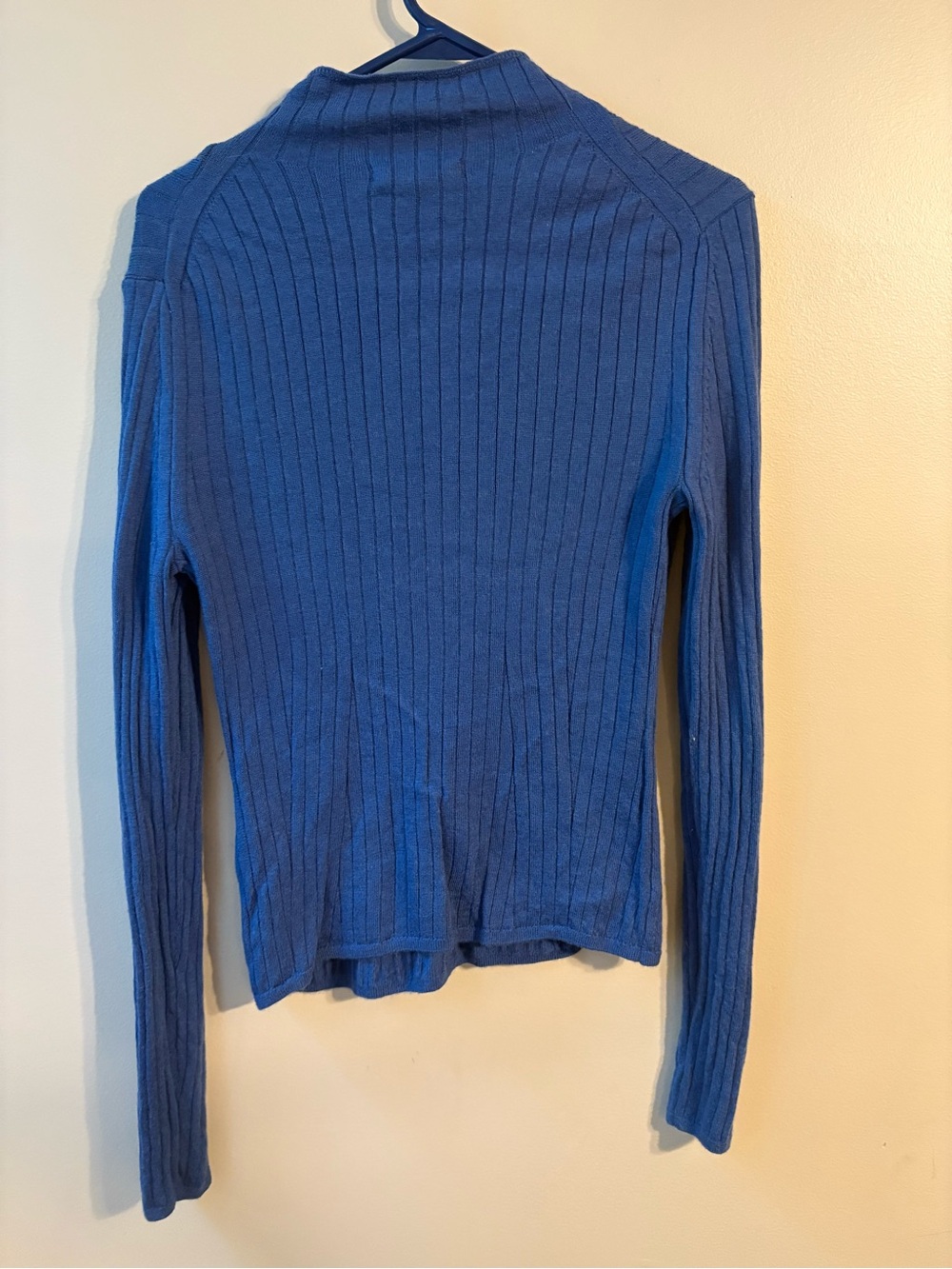 Banana Republic Blue Ribbed Turtleneck Sweater